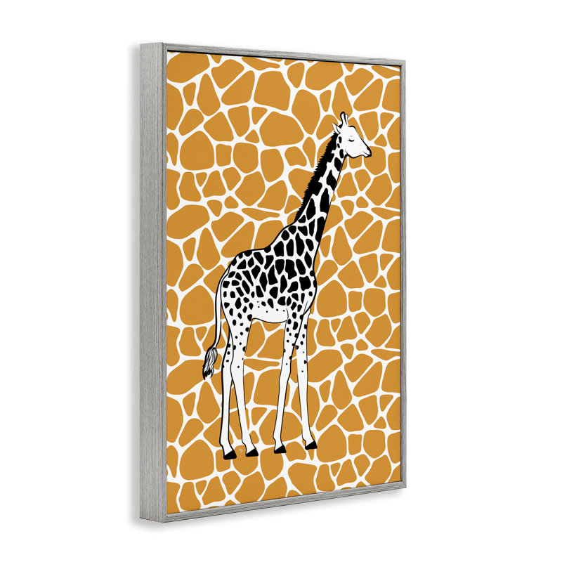 Girafe tacheté, art de la giclée encadrée par Martina Pavlova, Estampe numérique Farmhouse, H 30 po x l 20 po