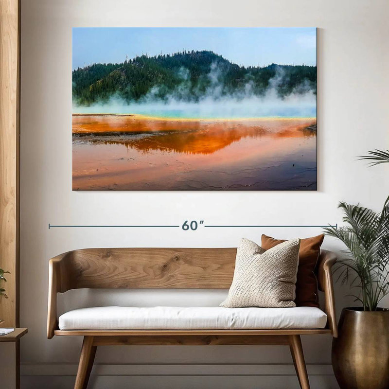 Alvord Hot Spring At Yellowstone, 34" H x 51" W