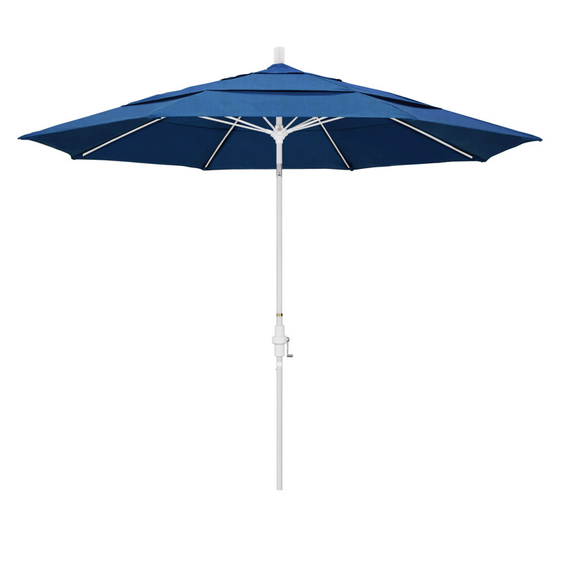 Parasol de marché 11 pi Brent, Toile Sunbrella® régate, H 110,5 po x l 132 po x P 132 po, Gris martelé