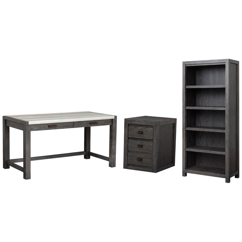 Bureau d'écriture avec bibliothèque et classeur mobile