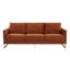 Canapé confortable en velours 3 places avec base en acier inoxydable Bellago-1322589122