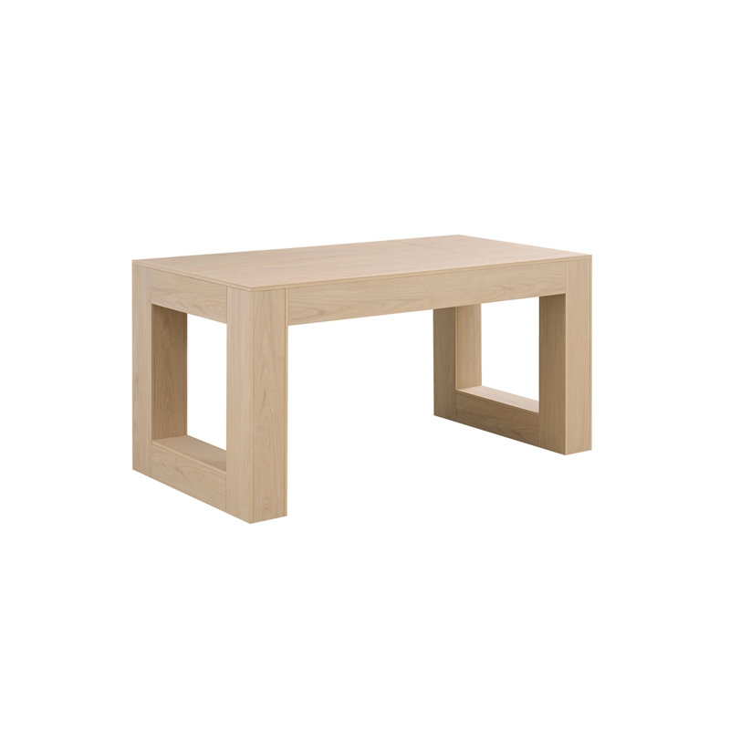 Farmhouse Rectangular Dining Table for 4-6 People with Sturdy Wood Legs