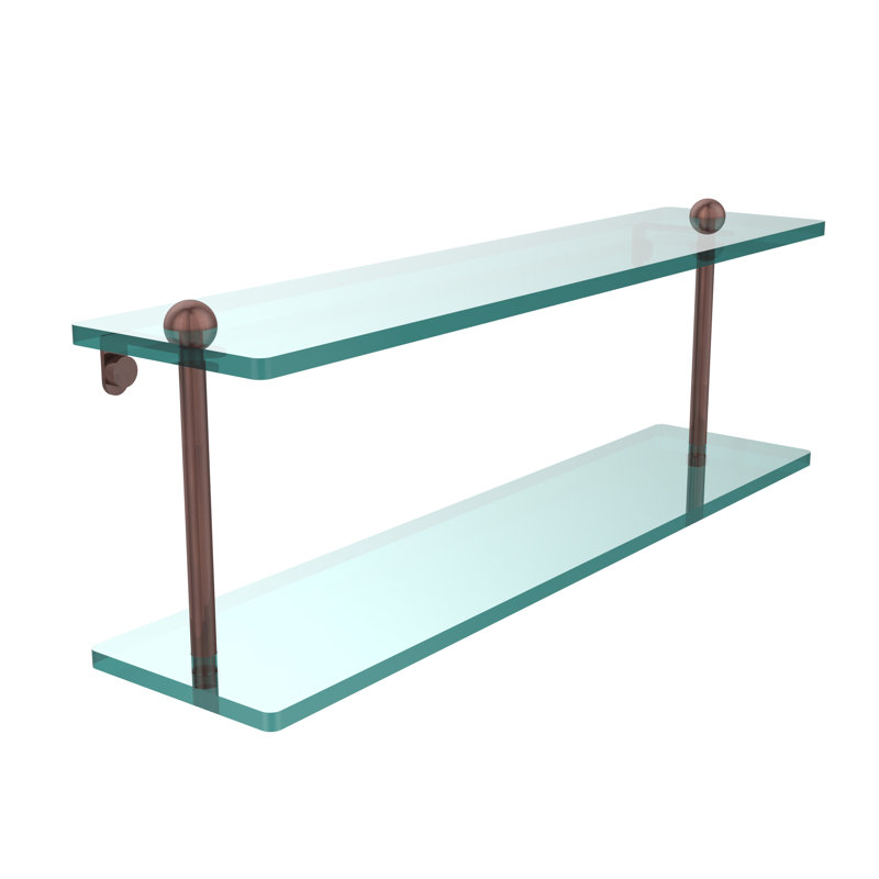 Morosini 2 Piece Tiered Shelf, 22", Antique Copper