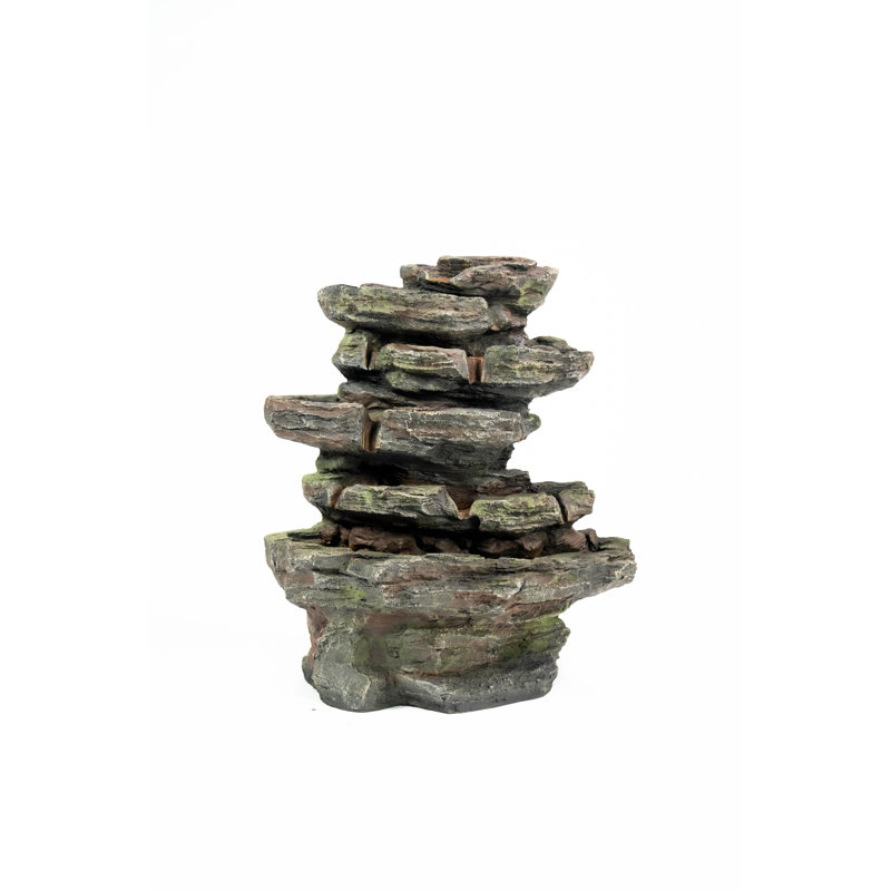 Resin Stone Multi-Level Fountain with LED Light