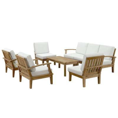 Modway Marina 7-Person Teak Patio Seating Group