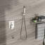 Système de douche 12 pouces avec douchette cascade en nickel brossé - 3 fonctions, douche à effet pluie, douchette, douchette, finition pluie carrée 12 po Installation facile-121169530