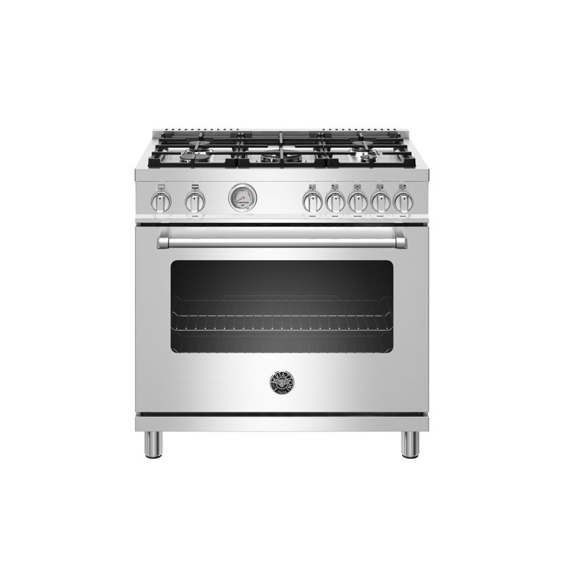 Bertazzoni 36'' W Free Standing Range, Silver