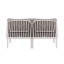 Ensemble de conversation pour patio 3 pièces, ensemble de mobilier modulaire d'extérieur moderne avec table basse carrée, coussin épais et imperméable pour terrasse, balcon, blanc et gris clair
