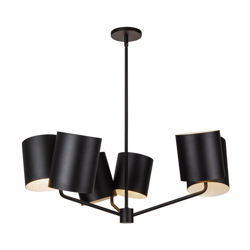 Keiko 6 - Light Chandelier, Matte Black
