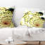 Motif de fleurs vert clair fractal - coussin imprimé abstrait