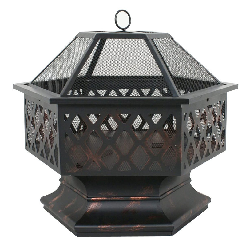 Hexagon Steel Smokeless Fire Pit