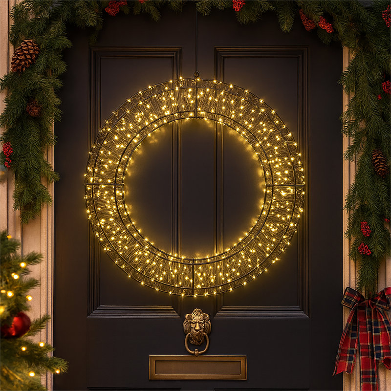 Indoor / Outdoor Led Wreath Window Décor