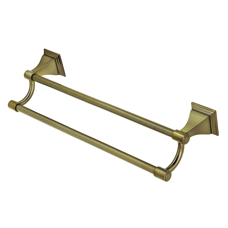 Kingston Brass Monarch Dual Towel Bar, Antique Brass