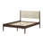 Harbor Queen Bed with Upholstered Headboard, Walnut/Swiss Coffee-2005637366-2005637368