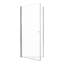 Porte de douche circulaire pivotante sans cadre l 34 po x H 72 po en chrome avec verre trempé de 1 po d'épaisseur (6 mm)