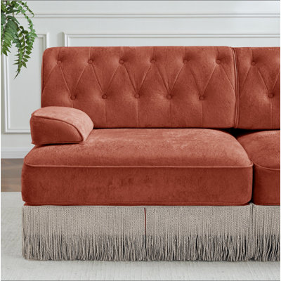 Velvet L-Shaped Sectional Reversible