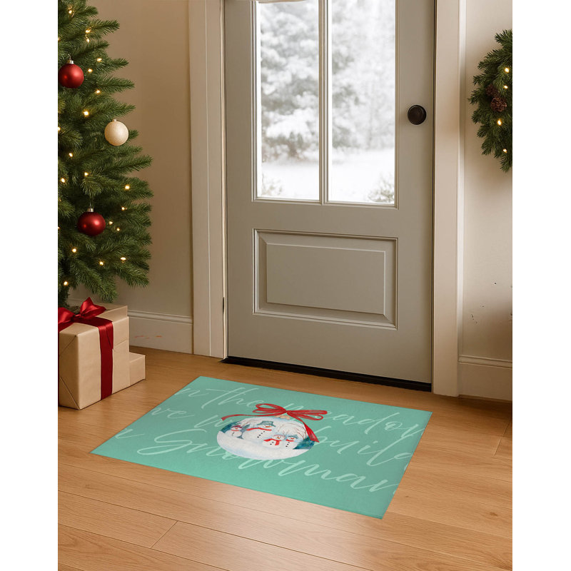 Tapis d'entrée In the meadow, L 60 po x L 84 po, Vert