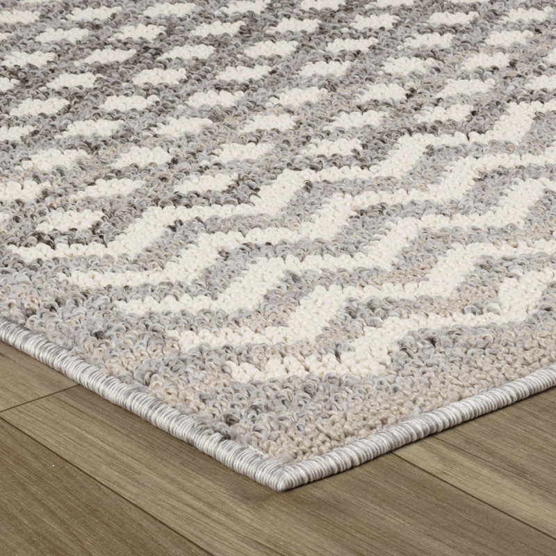 Tapis marocain gris et beige 8 pi x 11 pi