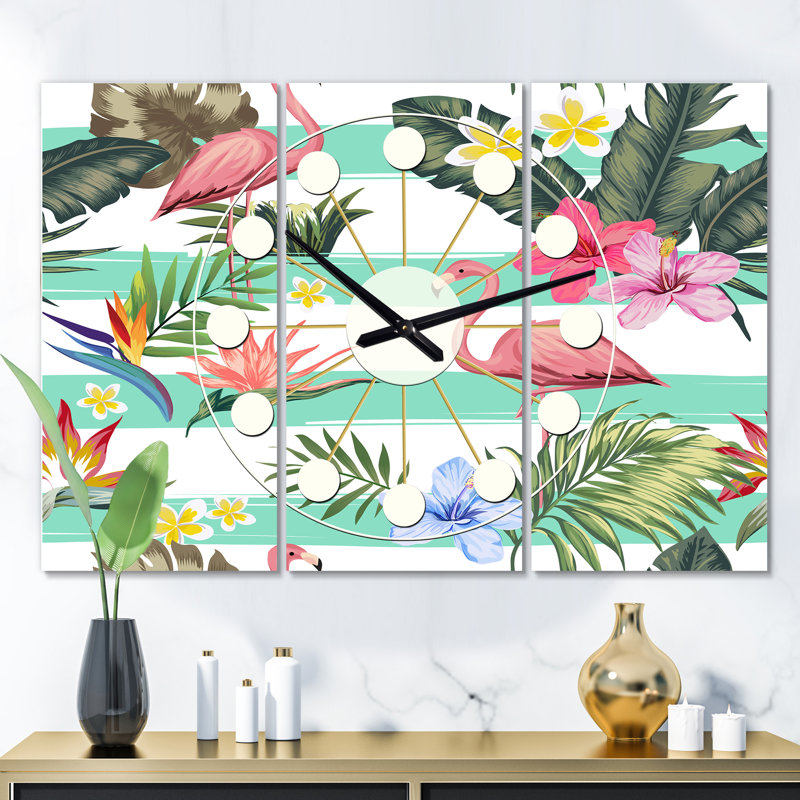 Mid-Century Metal Wall Clock