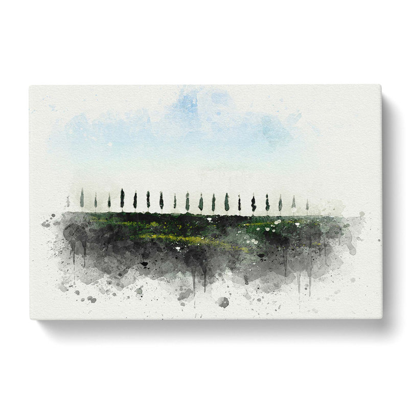 Tuscany Fields In Siena Italy In Abstract - Wrapped Canvas Print, 35cm H x 50cm W x 3cm D