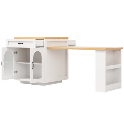 126 cm W Kitchen Island with Top