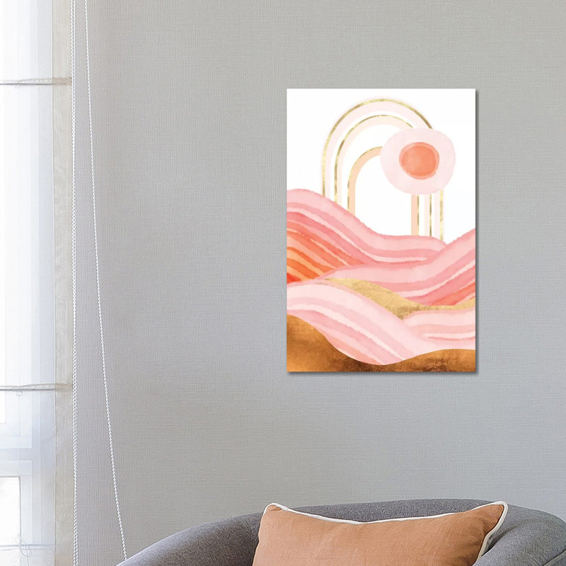 «Late Summer Sunset», reproduction d'impression, H 26 po x l 18 po x 1,5 po, Pas de tapis, Toile tendue