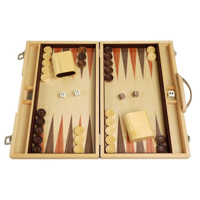 Orion Woodcraft 2 Player Wool / Felt Backgammon