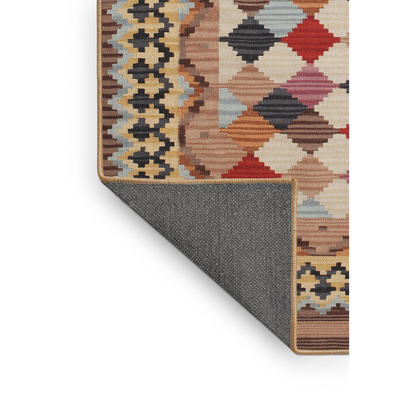 Tapis brun/rouge contemporain Ameswood, Rectangle 3 pi x 5 pi