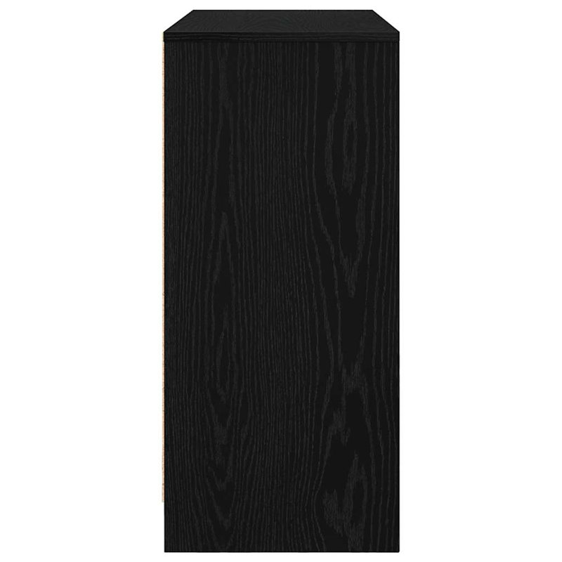 Sideboard 85X34x76 Cm Engineered Wood, Black Oak