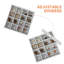 Ensemble de 5 plateau à bijoux pour tiroir, organisateur de bijoux empilable 14 po, rangement pour bijoux pour boucles d'oreilles, collier, bracelet, montre avec cloison amovible, gris