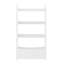 Bibliothèque pour enfants avec 3 tablettes ouvertes et compartiment de rangement inférieur