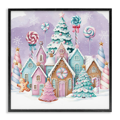 «Gingerbread Candy Town», estampe numérique par Nicole DeCamp