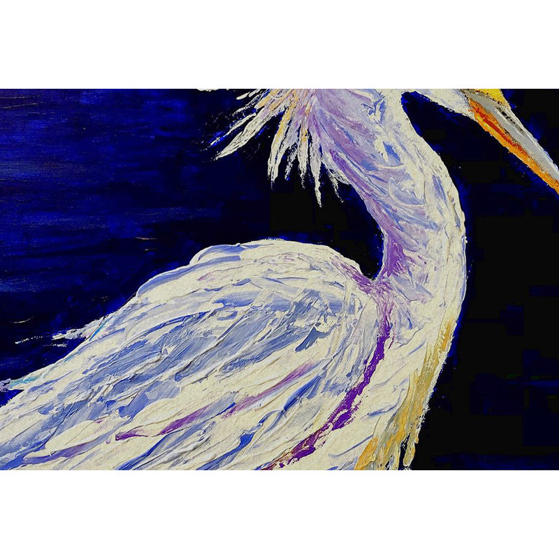 Paillasson intérieur antidérapant Palette Snowy Egret 26 po x 18 po