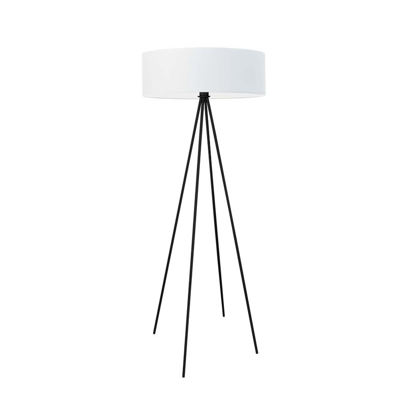 Arnesha 157cm Traditional Floor Lamp, Black, White