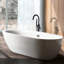 Robinet de baignoire autoportant noir mat avec douche à main, 6,52 po Unité de douche Largeur Avantage
