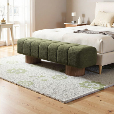 Banc de salle à manger rembourré Green Boucle Capacité de 300 lb