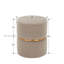 Artin 36cm W Velvet Round Footstool-324412738