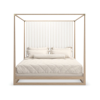 Pinstripe Solid Wood Bed -  Caracole Classic, CLA-022-102