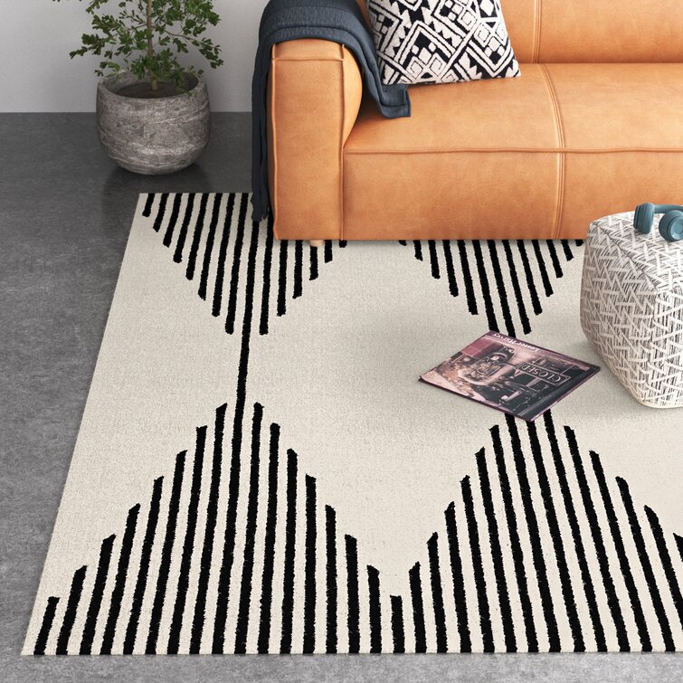 Zigzag Organic Cotton Thick Woven Rug - Hook & Loom