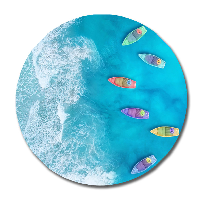 Pacific Pastels " Pacific Pastels " by DecorumBY, 46" H x 46" W x 1.5" D, Aluminum