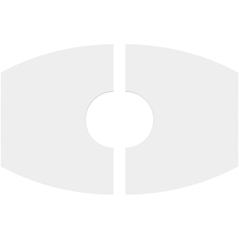 16"W x 10 5/8"H x 4"ID x 8 1/2"C x 1"P Kailey Architectural Grade PVC Contemporary Ceiling Medallion, Two Piece
