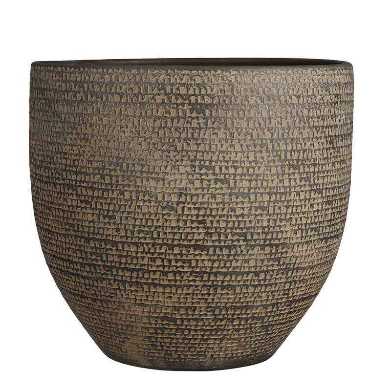 Cecilya Handmade Pot Planter, Brown, 36cm H x 39cm W x 39cm D