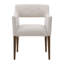 Booker Oak Wood Upholstered Dining Chair, Cream