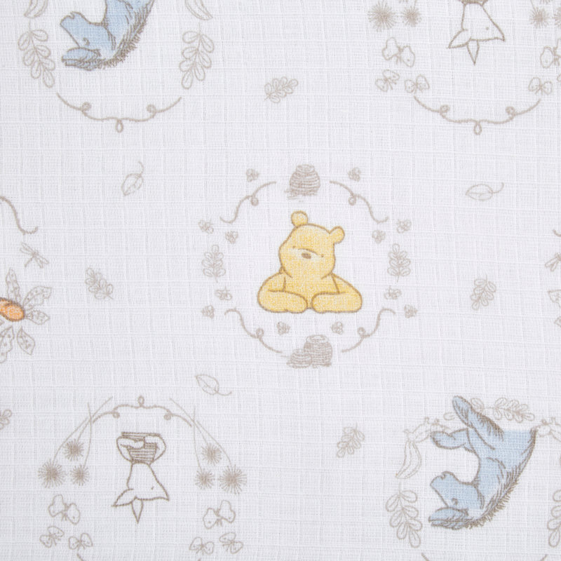 Mousseline de coton Swaddle, lot de 4 Winnie + Friends, Winnie + Friends