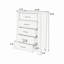 Mobilier de chambre à coucher avec rangement en chêne 5 pièces