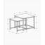 Table gigogne, ensemble de 2, côté, bout, métal, accent, carrelage brun, métal brun, transitionnel