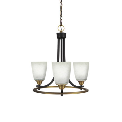 Paramount Uplight 3-Light Chandelier -  Toltec Lighting, 3403-MBBR-460