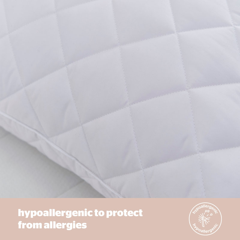 Silentnight Quilted Duck Feather Pillow Soft Medium Support