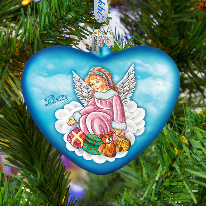 Holiday 3.5'' Handmade Glass Holiday Shaped Ornament