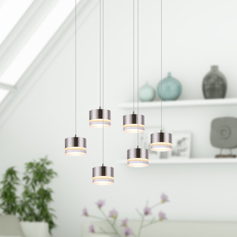 Barnsdall 6 - Light Cluster Pendant, Nickel